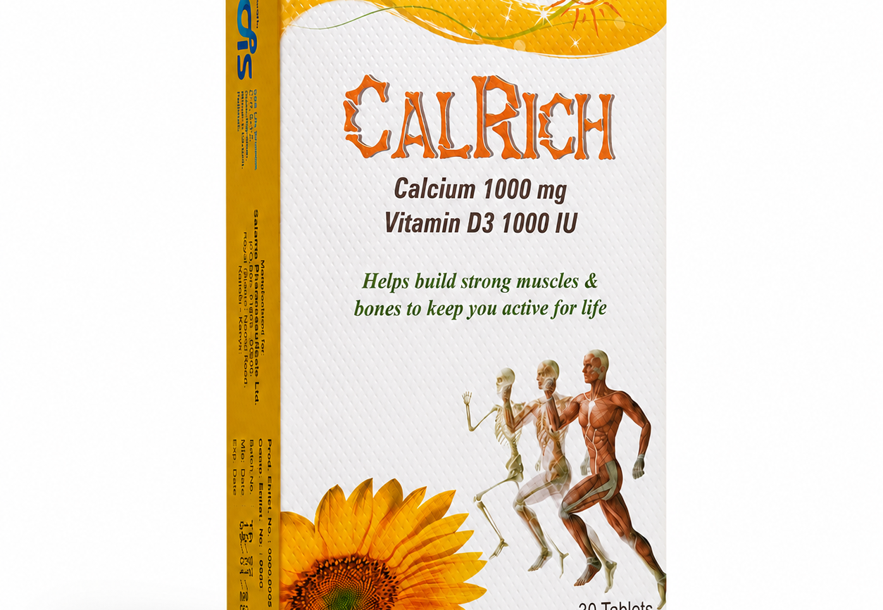 Calrich Calcium 1000 mg + Vitamin D3 - 30 Tablets product