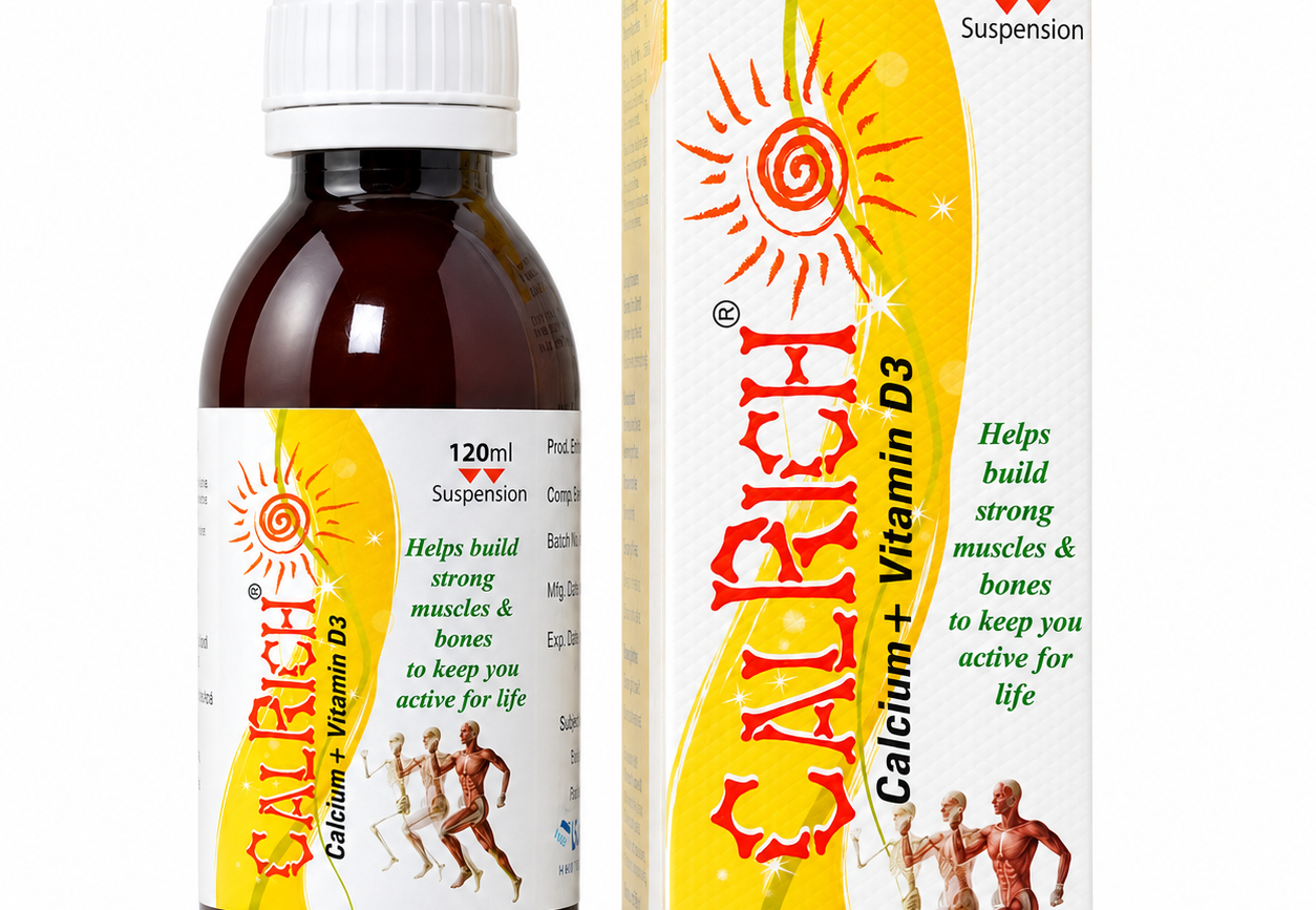 Calrich Calcium + Vitamin D3 Suspension - 120 ml product