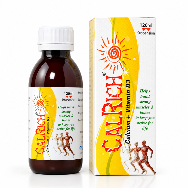Calrich Calcium + Vitamin D3 Suspension - 120 ml product