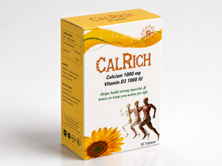 Calrich Calcium 1000 mg + Vitamin D3 - 30 Tablets product
