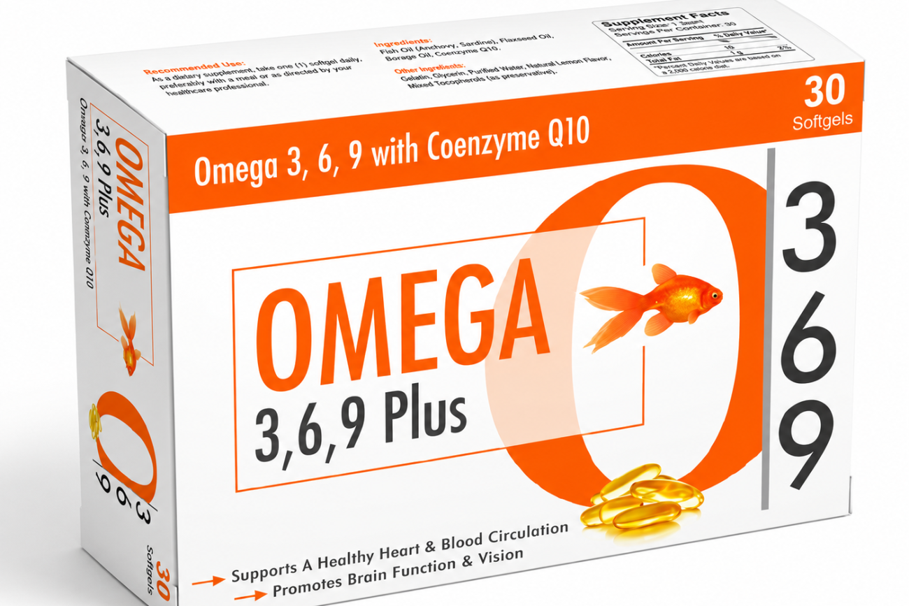 Omega 3, 6, 9 Plus Coenzyme Q10 - 30 Softgels product